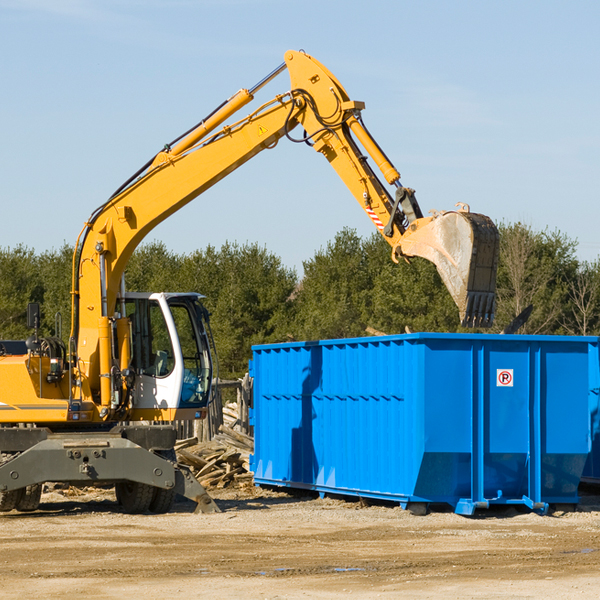 what size residential dumpster rentals are available in Liverpool